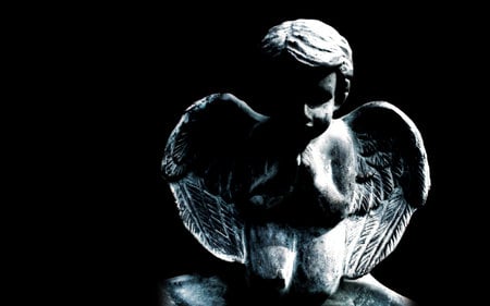 LiL angel - ancient, angel, grey, small