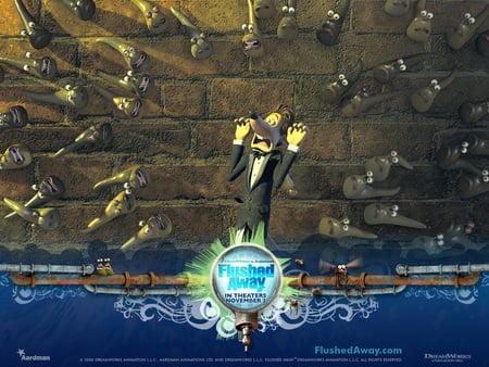 Flushed Away - movie, comedy, away, flushed