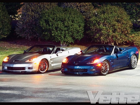 ZR1 Convertibles - silver, vettes, blue, gm