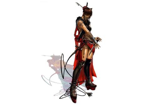 Female Assassin - black, mask, red, dagger, whip