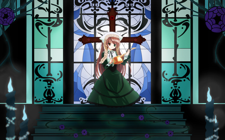 Rozen Maiden - beauty, sexy, hot, candles, rozen maiden watashi no yume desu, anime girl, rozen maiden, church, beautiful, cute