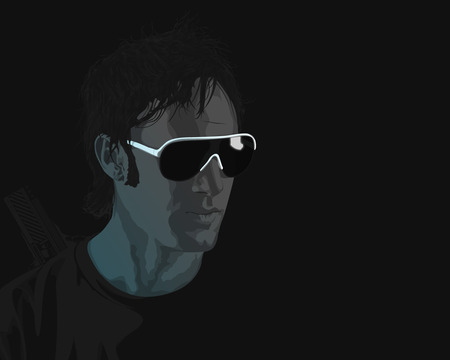 men in black - men, glasses, black, 3d, abstract, boy