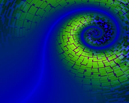 Vortex - mind teaser, abstract, photo shopped, blue