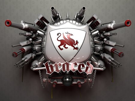 The Military Emblem !!! - abstract, weapon, 3d-art, colour