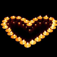 the candle heart