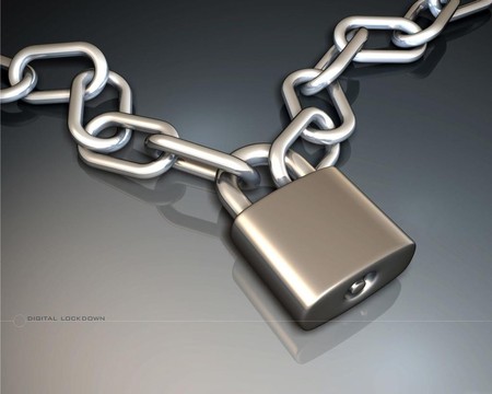 lock down - abstract, 3d, lock, chain