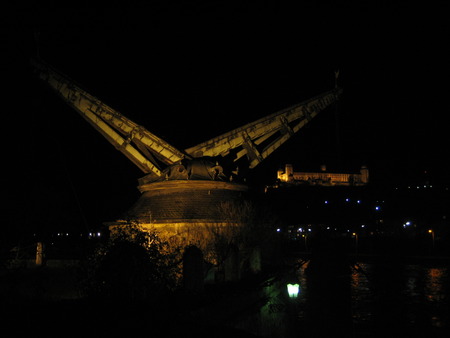 Old Crane at Night - home town