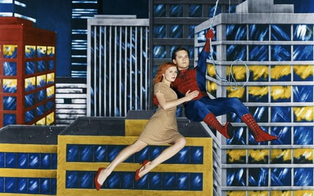 Spiderman - movie, spiderman, web, marvel