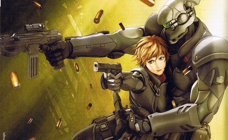 iv'e got your back - gun, anime, robot, cyborg, appleseed