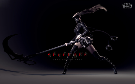 Vindictus - succubus, nexon, black, scythe, vindictus