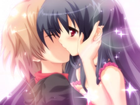 I love you - i love you, kiss, couple, anime, cute, cg