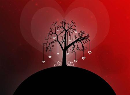 For My Girlfriend Coco - love, abstract, hearts, tree, gift for coco, fantasy