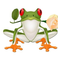 Frog with Rose