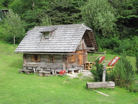 Canyon House - house, forest, nature, wood