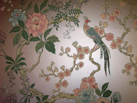 Bloom - floral, vintage, metalic, wallpaper, birds