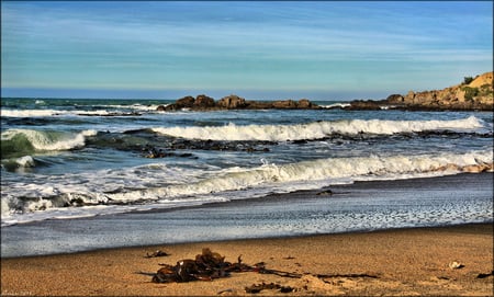 Waves - nature, beaches, rocks, waves