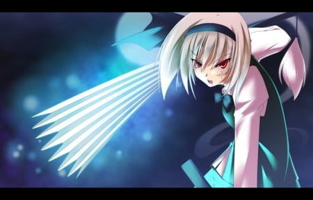 Youmu - konpaku youmu, touhou, girl, game, video game, anime, sword, blade