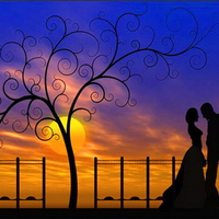 Silhouettes of love