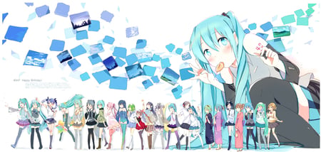 Vocaloid - white, luka, hatsune miku, vocaloid, miki, gumi