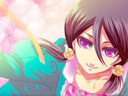 Kuchiki Rukia - girl, cute, anime, purple eyes