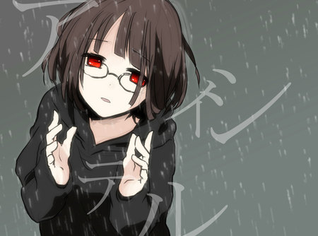 Durarara!!-Sonohara Anri - girl, cute, anime, red eyes