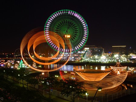 City Lights - picture, at night, beautiful, city, lights