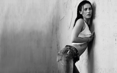 Megan Fox - black, white, megan, woman, fox, model, actresses, sexy