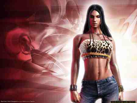 Hot Fantasy Girl - hot, wallpaper, black hair, fantasy girl, blue jeans