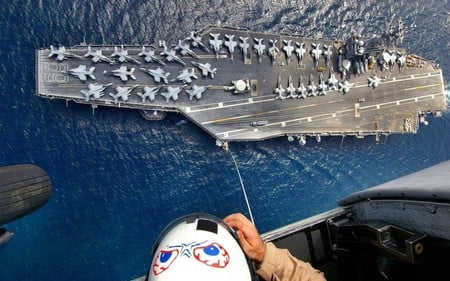 carrier from above - navy, ocean, carrier, military