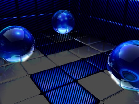 Cool Blue - 3d, cgi, abstract, art