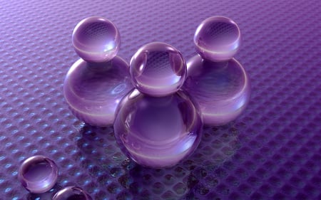 Purple Orbs - 3d, cgi, abstract, art