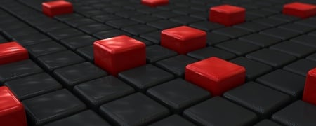 Red & Black Cubes - abstract, 3d, cgi, art