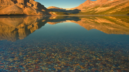 Total Silence - nature, sky, lake, mountain, silence, sunny