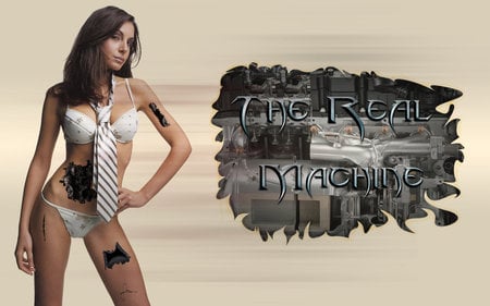 The real machine - swimsuit, beautiful, model, real, brunette, sexy, machine