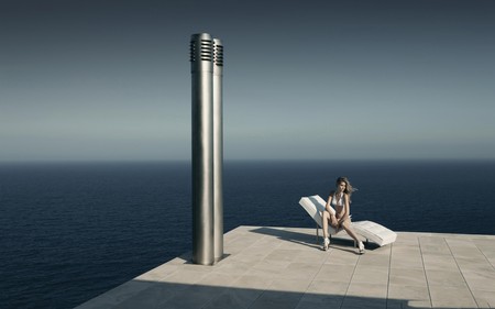 model on the dock - sexy, ocean, female, water, model, nature, white, silver, alone, pose, dress