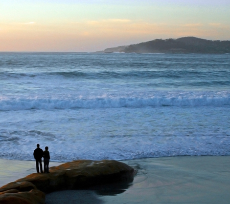 Evening Walk - beach, couple, evening, walk