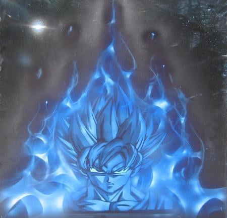 goku flames - flames, goku, anime, dragonballz