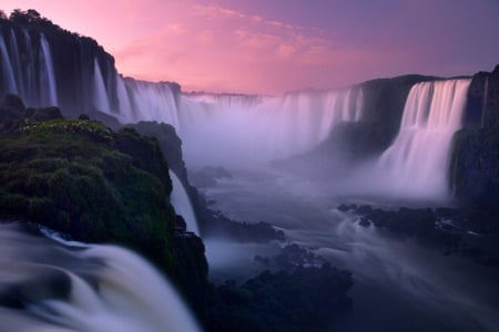 Purple Skies - colorful, water, sky, power