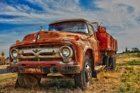 1956 Ford F600 - f600, truck, tip, ford, hdr, 1956