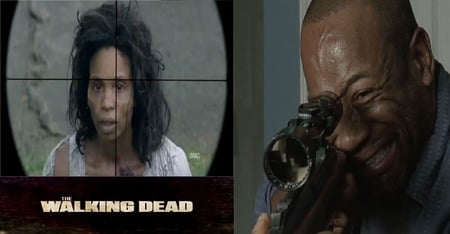 THE WALKING DEAD - undead wife, lenny, the walking dead, sniper