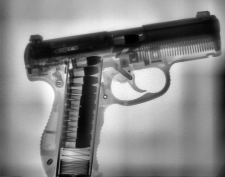 Gun X-Ray - pistol, x-ray, see-through, handgun