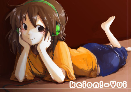 music is my life - girls, k-on, yui, cute, headphones, anime