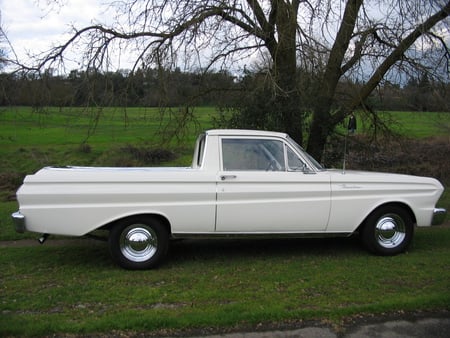 Ranchero - white, ford, ranchero, truck