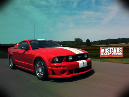 Mustang - ford, car, mustang, red