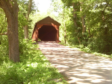 Meem's Bottom - covered, road, grass, tree, bridge