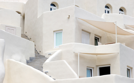 Santorini Architecture - white, beautiful, picturesque, cliff side, houses, architecture