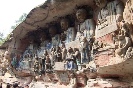 Dazu_rock_carvings (seven to the magic world) - china, budha, magic, architecture, rock, carvings, religious, world