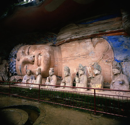 Dazu Rock Carvings (seven to the magic world) - china, budha, magic, world, carving, figure, architecture, rock, religious