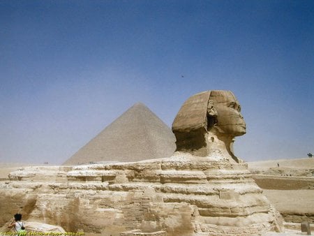 Great-Sphinx-of-Giza (seven to the magic world) - mystery, sky, sphinx, world, firaun, giza, architecture, religious, mesir