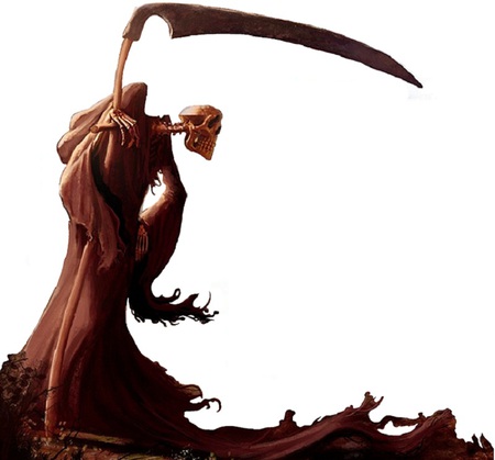 Scythe - cg, abstract, scythe, fantasy, reaper, artwork, skeleton, 3d